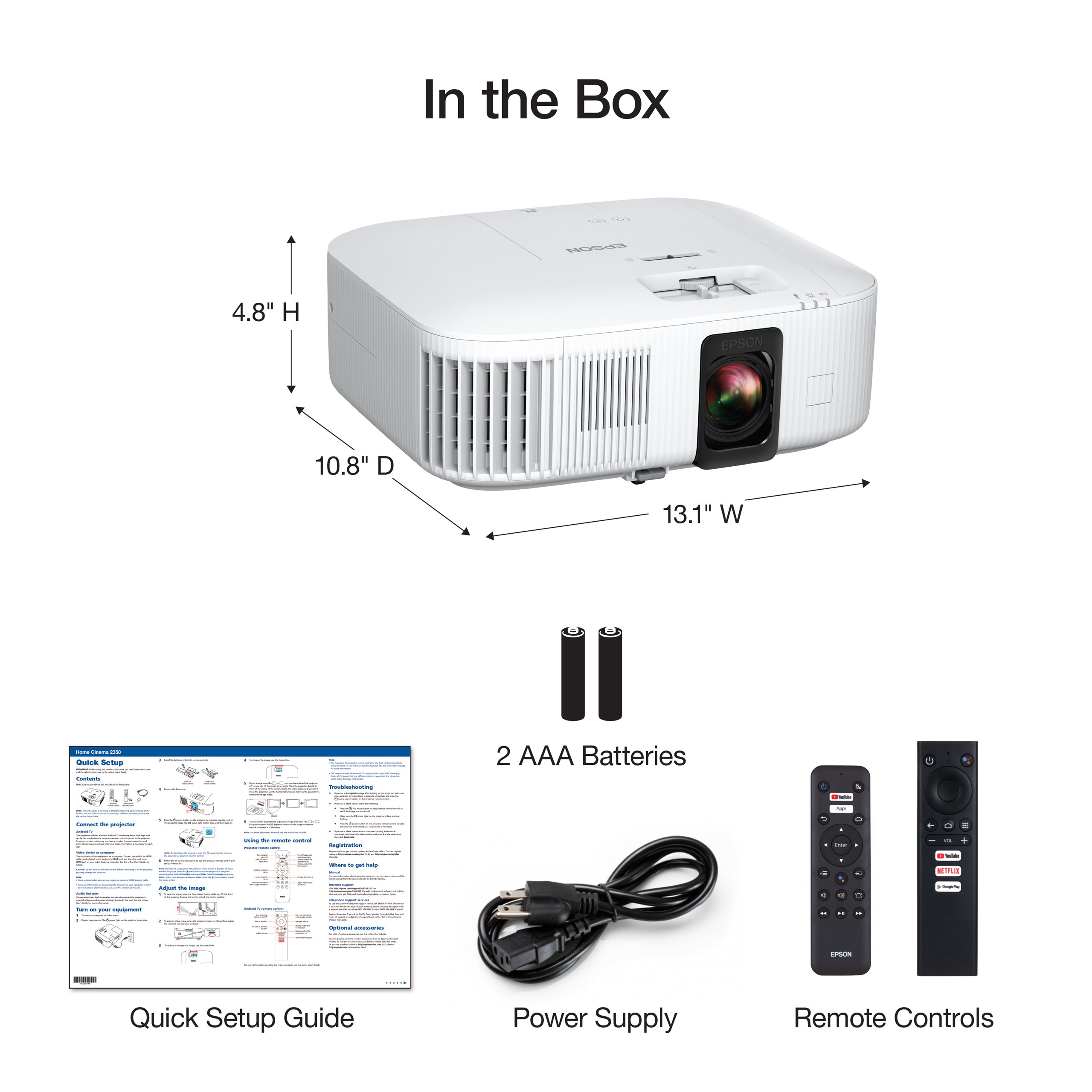 Epson Home Cinema 2350 4K PRO-UHD Projector